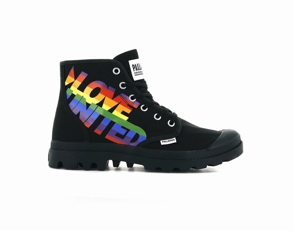 Palladium Pampa Hi Pride Herren Stiefel Schwarz ||032961-BNY||